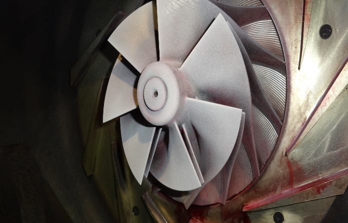 IHI TRE60 3rd-stage impeller PT result — no damage