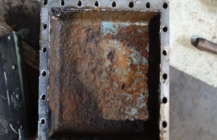 IHI TRE60 3rd-stage cooler end cover with heavy rust