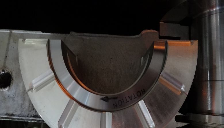 IHI TRE60 bull gear thrust bearing pads in good condition