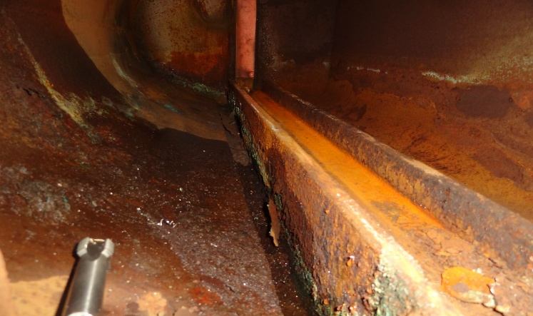 IHI TX-A 1st-stage cooling chamber with heavy rust