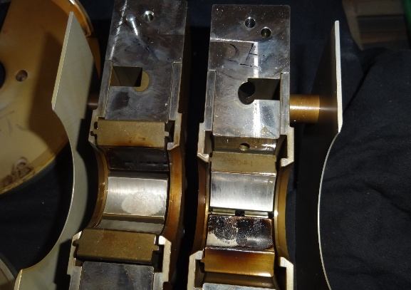 IHI TX-A 2nd-stage bearing pad as found
