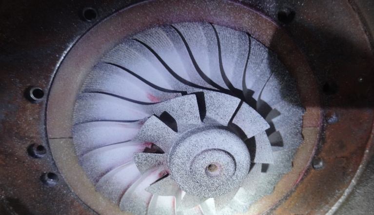 IHI TX-A 2nd-stage impeller PT result — no defects
