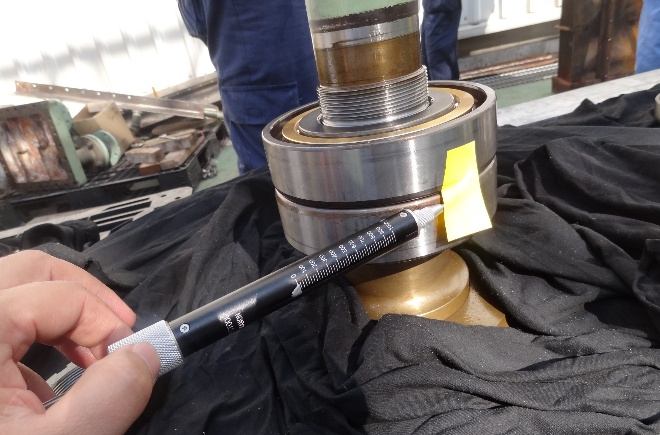 IHI TX-A new bull gear bearing passing the test