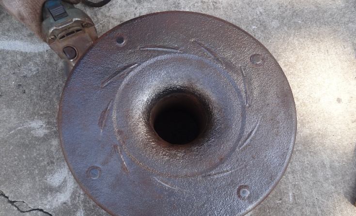 IHI TX-A 2nd-stage inlet scroll after grinding