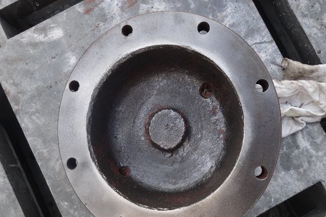 IHI TX-A oil cooler rear end cover after grinding