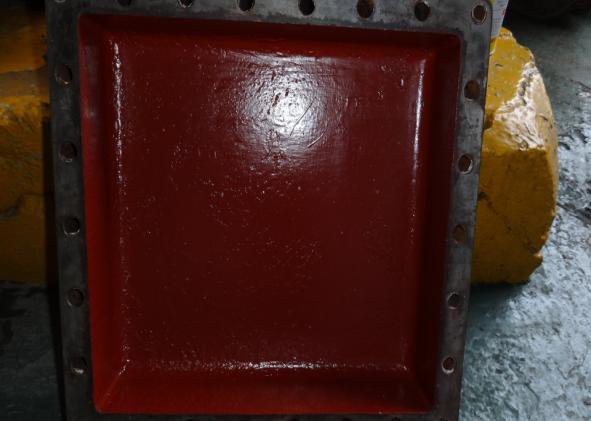 IHI TRA350KW 1st stage intercooler rear end cover ground and re-coated