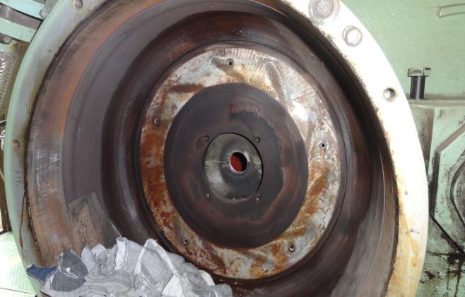 IHI TRA350KW 1st stage scroll casing as found with light rust