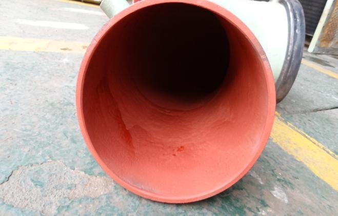 IHI TRA350KW 2nd stage air inlet pipe after protective coating