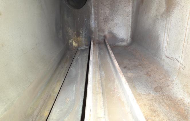 IHI TRA350KW 1st stage intercooler core after grinding