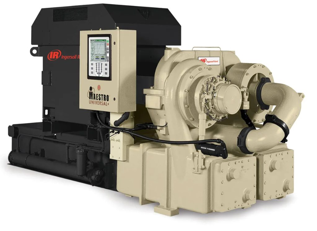 Ingersoll Rand MSG TURBO-AIR integrally geared oil-free centrifugal air compressor with MAESTRO control panel — the current generation of the Cameron centrifugal compressor line
