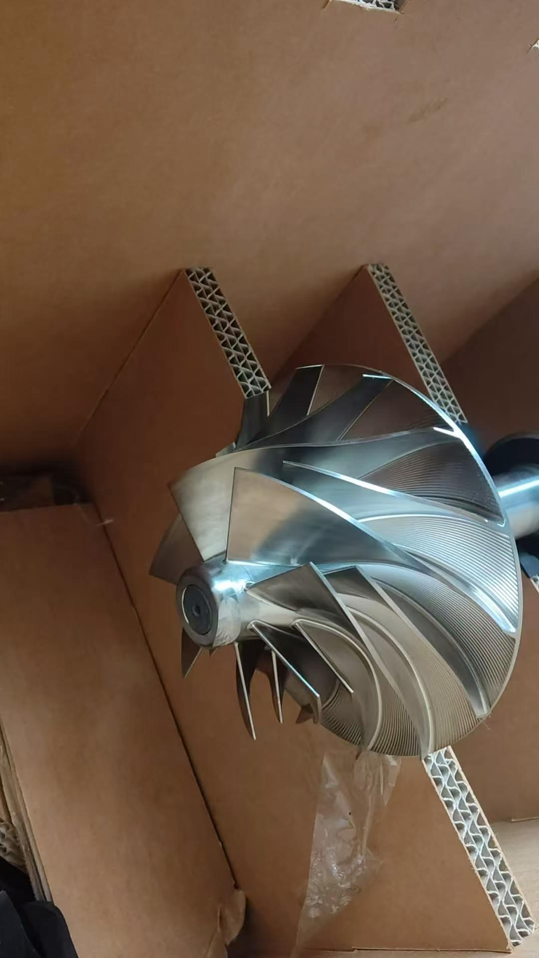 New impeller mounted on pinion shaft for IHI centrifugal compressor by Turbomax