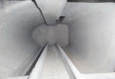 IHI TX-Z compressor 1st-stage cooler chamber after anti-corrosion re-coating