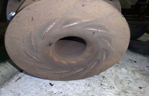 IHI TX-Z compressor 1st-stage guide vane ring before cleaning
