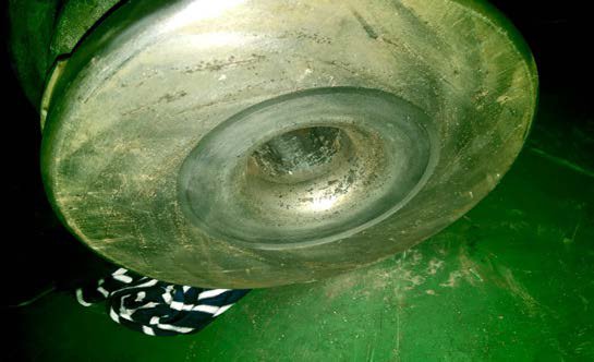 IHI TX-Z compressor 2nd-stage guide vane ring after grinding
