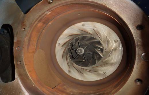IHI TX-Z compressor 2nd-stage scroll casing before grinding