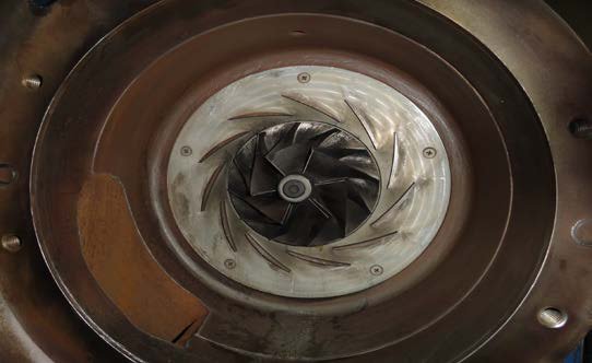 IHI TX-Z compressor 2nd-stage scroll casing after grinding
