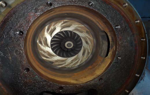 IHI TX-Z compressor 1st-stage scroll casing before grinding
