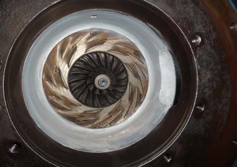 IHI TX-Z compressor 1st-stage scroll casing after re-coating