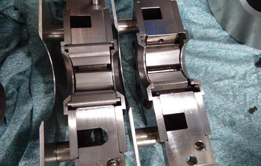 IHI TX-Z compressor 2nd-stage bearing with heavy carbon deposits