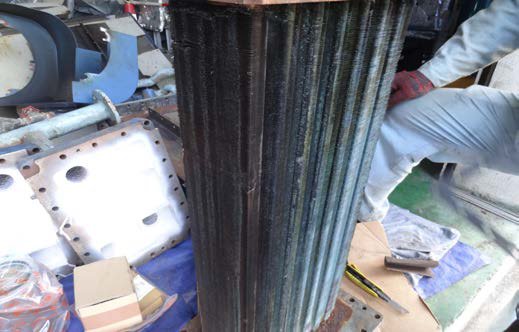 IHI TX-Z compressor old blow-off silencer rusted through